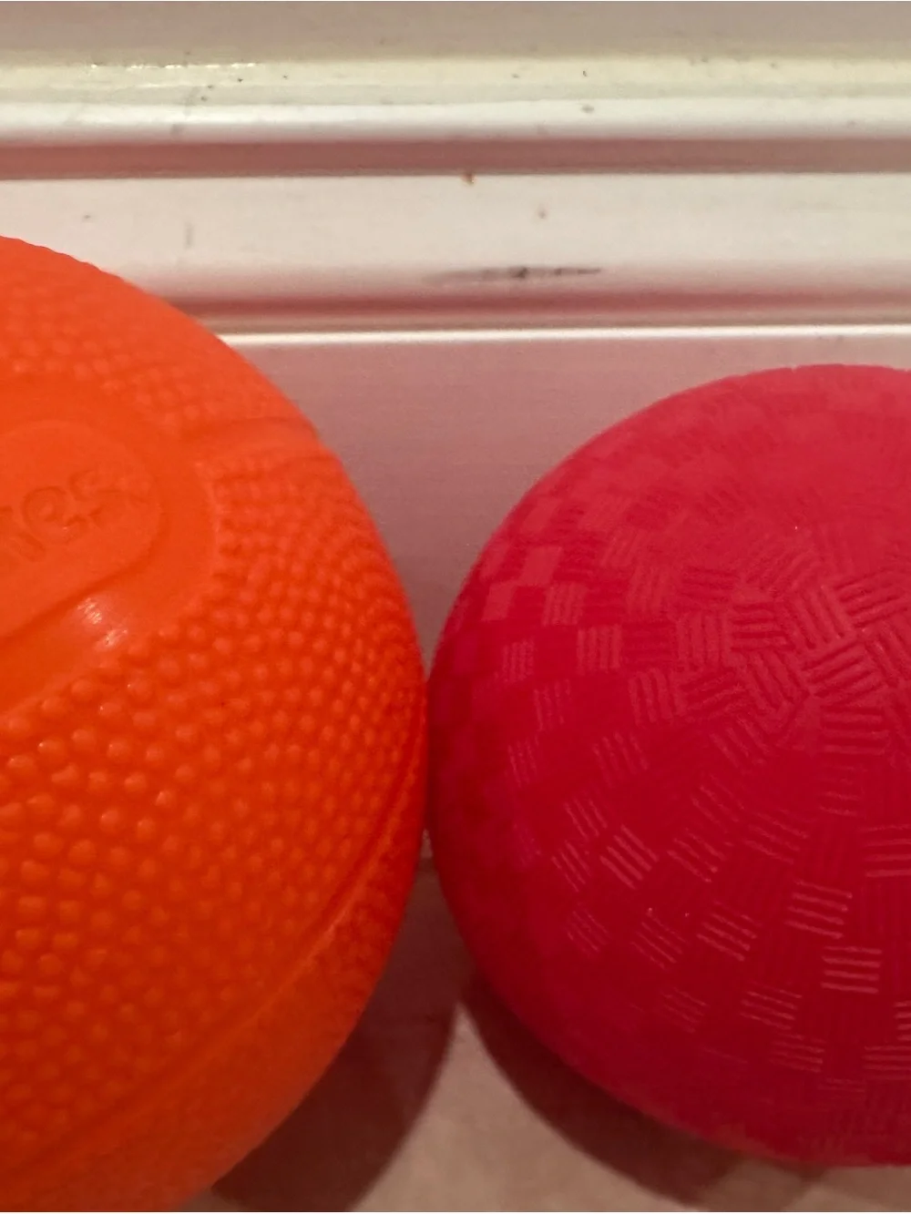 Set of Four Colorful Rubber Playground Balls - Orange, Blue, Pink, Navy Catch